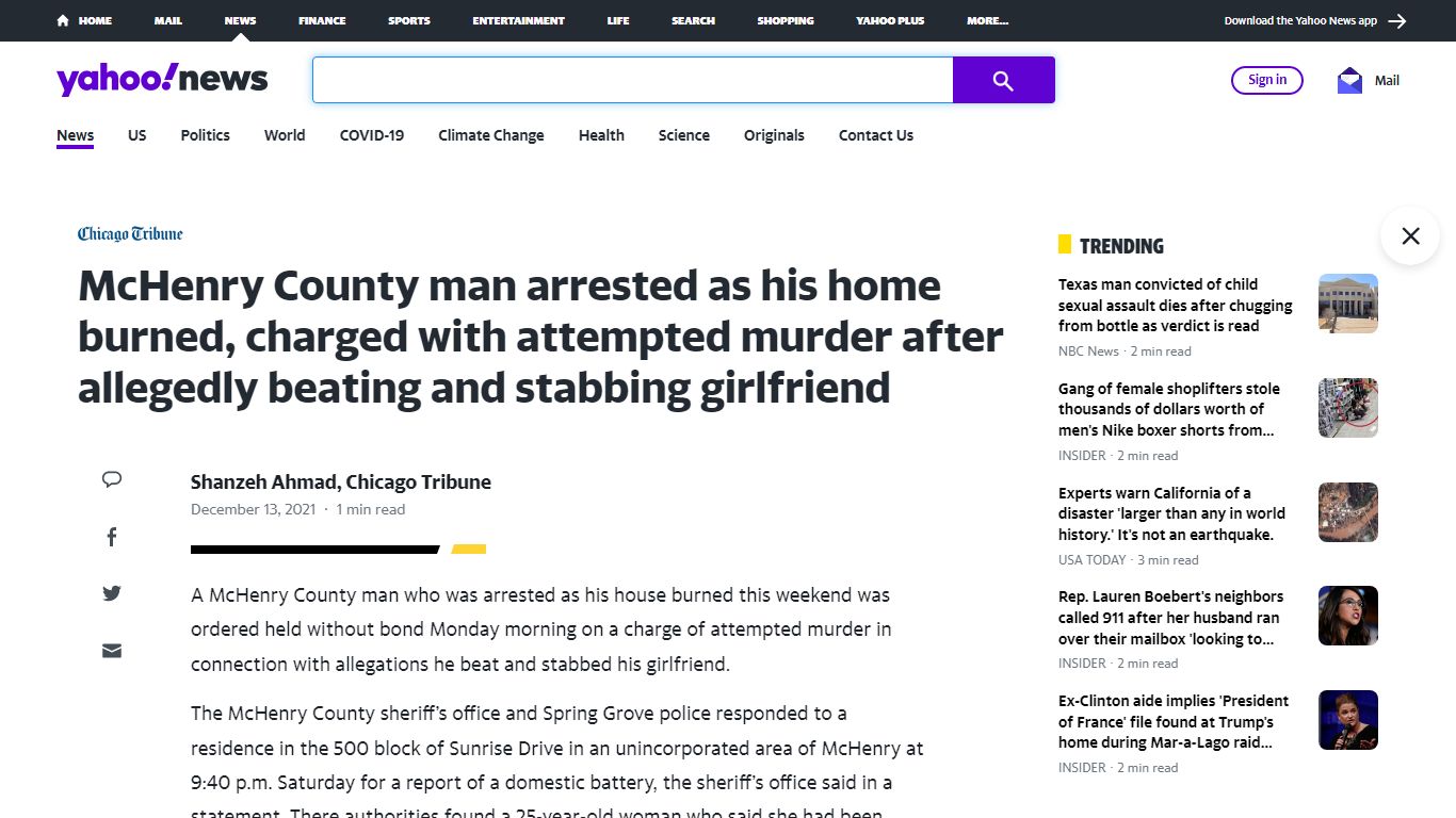 McHenry County man arrested as his home burned, charged ...